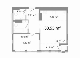 Продается 2-комнатная квартира, 53.6 м2, Челябинск