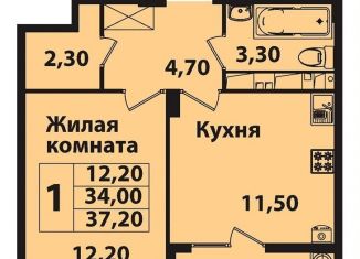 Продам 1-ком. квартиру, 37.5 м2, Ставрополь, микрорайон № 14, Гражданская улица, 5