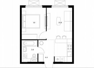 Продается 1-комнатная квартира, 34 м2, Мытищи