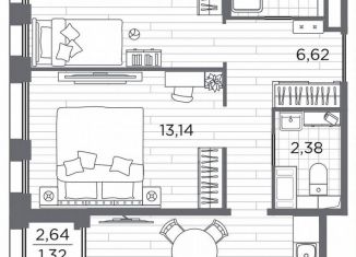 Продажа двухкомнатной квартиры, 55.3 м2, Санкт-Петербург, муниципальный округ Пискарёвка