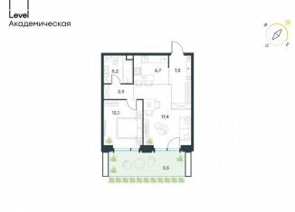 Продается двухкомнатная квартира, 55.3 м2, Москва, Профсоюзная улица, 2/22, метро Профсоюзная