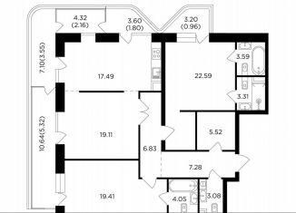 Продаю 3-комнатную квартиру, 126.1 м2, Москва, жилой комплекс Форивер, 10