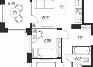 2-ком. квартира на продажу, 60.9 м2, Тула, Зареченский территориальный округ