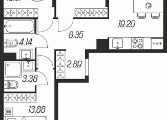 Продажа 3-комнатной квартиры, 80.1 м2, Тула