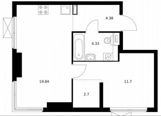 Продается однокомнатная квартира, 41.8 м2, Москва, метро Мичуринский проспект