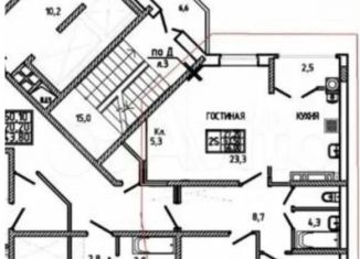 Продается 1-комнатная квартира, 75 м2, Ставрополь, улица Тухачевского, 27, микрорайон № 36