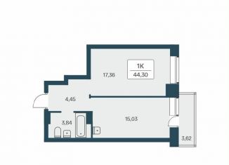 Продается 1-ком. квартира, 45.1 м2, Новосибирск, Кировский район, улица Зорге, 229/2