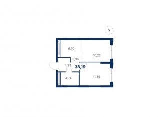 Продается 1-ком. квартира, 38.2 м2, Екатеринбург, улица Титова, 19/42И, метро Чкаловская