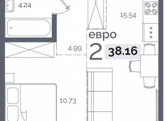 Продам однокомнатную квартиру, 38.2 м2, Иркутск, Пулковский переулок, 32