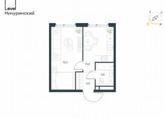 Продаю 1-комнатную квартиру, 34.2 м2, Москва, метро Мичуринский проспект