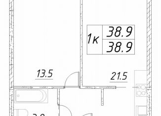 1-ком. квартира на продажу, 38.9 м2, Звенигород, 3-й микрорайон, к6