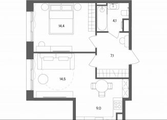 Продаю 1-ком. квартиру, 49.1 м2, Москва, ВАО, улица Матросская Тишина, 1Ас71