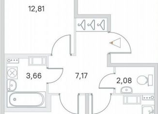 Продажа 2-комнатной квартиры, 53.1 м2, посёлок Стрельна, ЖК Любоград