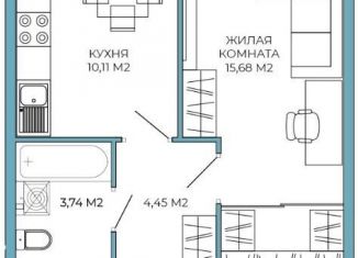 Продажа однокомнатной квартиры, 34 м2, Пенза, Побочинская улица, с5