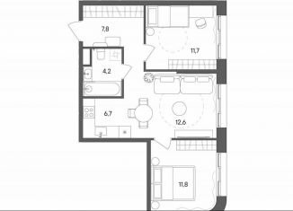 Продается 2-комнатная квартира, 54.8 м2, Москва, улица Матросская Тишина, 1Ас71, метро Электрозаводская